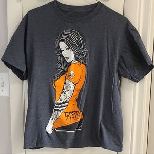 FATAL Mens Dark Gray Shirt Size Large